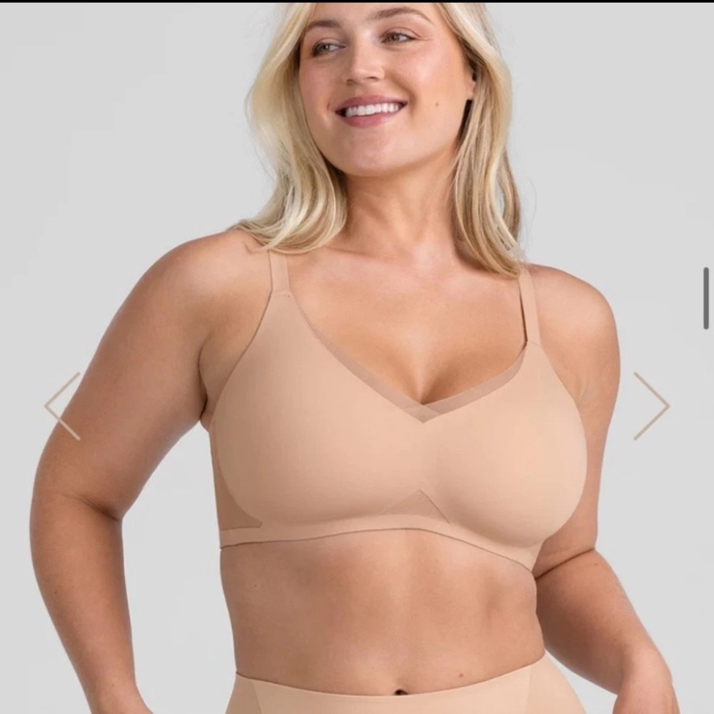 Honeylove CrossOver Wireless Bra Size XL Sand Excellent Condition